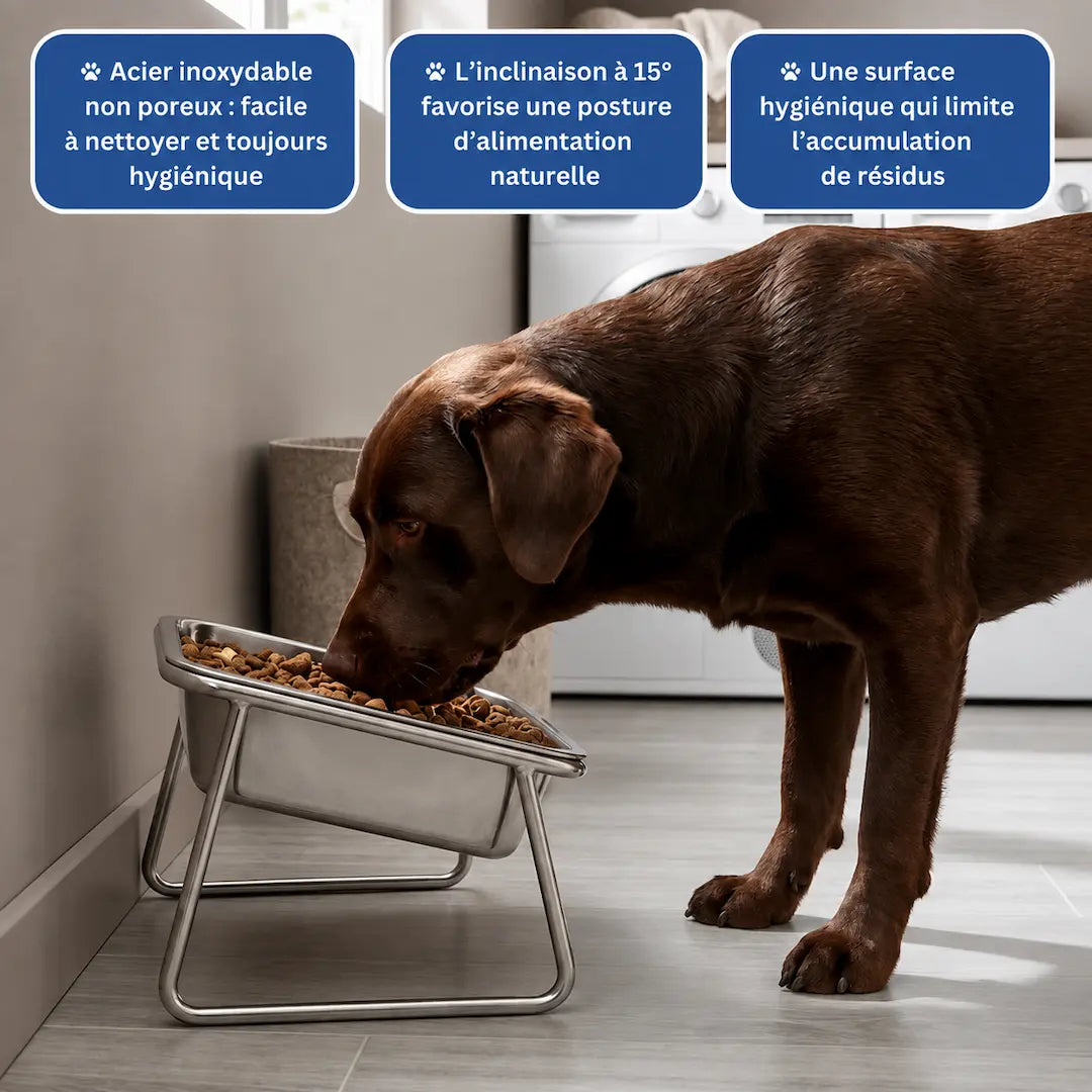 Gamelle orthopédique ErgoWoof™ — Grand Format